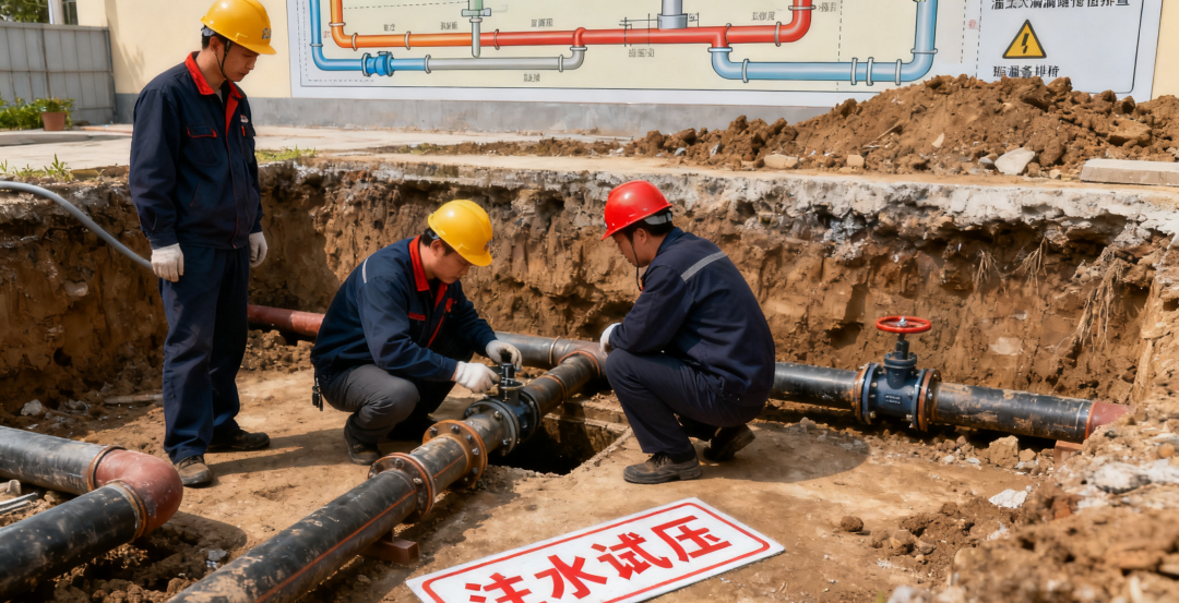 聽(tīng)漏儀在濕土環(huán)境下管道測(cè)試現(xiàn)場(chǎng)